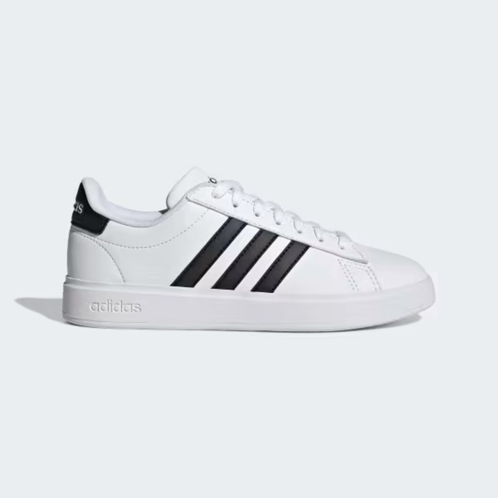 adidas Women's White Sneakers with Black Stripes